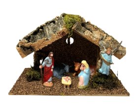 BELEN CON FIGURA 7CMS / 24X13X15CMS