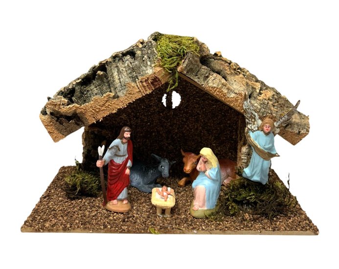 BELEN CON FIGURA 7CMS / 24X13X15CMS