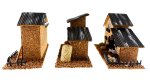 JUEGO 3 CASAS CORCHO RUSTICAS SURT/ 18X8X12CMS (PRECIO JUEGO)