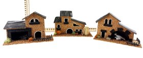 JUEGO 3 CASAS CORCHO RUSTICAS SURT/ 18X8X12CMS (PRECIO JUEGO)