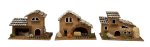 JUEGO 3 CASAS CORCHO RUSTICAS SURTIDAS 18X8X12CMS (PRECIO JUEGO)