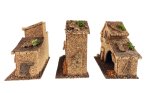 JUEGO 3 CASAS CORCHO RUSTICAS SURT/18X8X12CMS (PRECIO JUEGO)