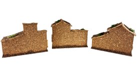 JUEGO 3 CASAS CORCHO RUSTICAS SURT/18X8X12CMS (PRECIO JUEGO)