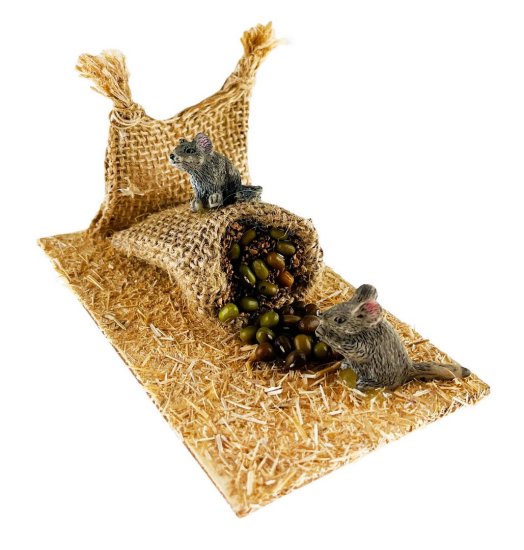 RATON CON SACOS / 12X7X8CMS