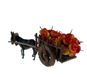 CARRETA CON MANZANAS PARA FIGURA 7CMS