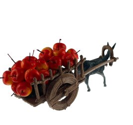 CARRETA CON MANZANAS PARA FIGURA 7CMS