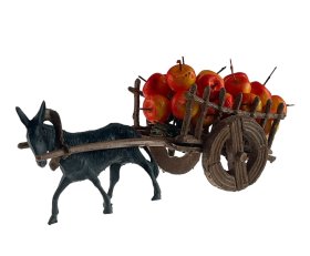 CARRETA CON MANZANAS PARA FIGURA 7CMS