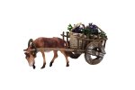 CARRETA CON CABALLO Y CESTOS PARA FIGURA DE 8CMS