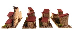 JUEGO 4 CASAS CORCHO SURT/ 9X4X6CMS (PRECIO JUEGO)