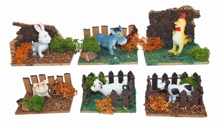 JUEGO 6 ANIMALES SURTIDOS 7X7X8CMS (PRECIO JUEGO)