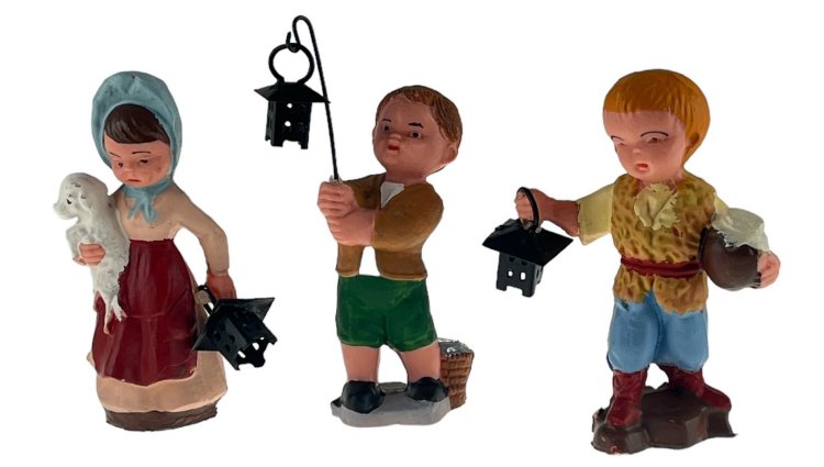 JUEGO 3 PASTORES MODERNOS CON FAROL SURT.8CMS. (PRECIO JUEGO)