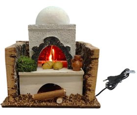 HORNO CORCHO CON LUZ LLAMA A 220V / 12X12X15CMS