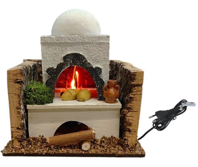 HORNO CORCHO CON LUZ LLAMA A 220V / 12X12X15CMS