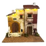 CASA CORCHO CON LUZ PILA / 25X15X25CMS