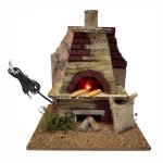 HORNO CORCHO CON LUZ LLAMA A 220V / 14X12X15CMS