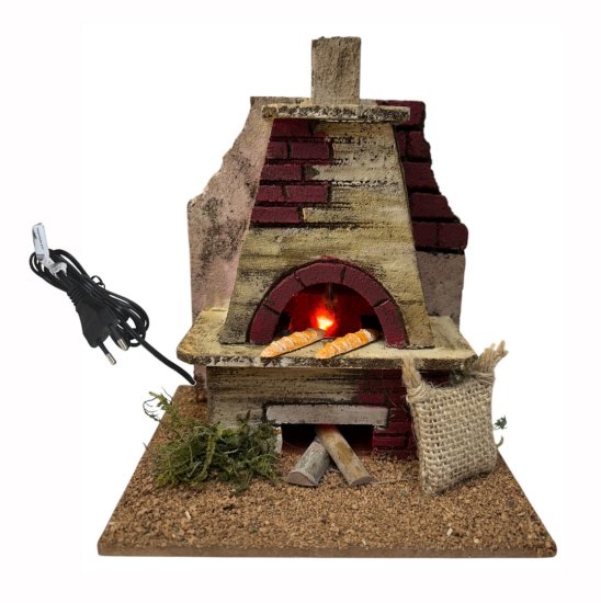 HORNO CORCHO CON LUZ LLAMA A 220V / 14X12X15CMS