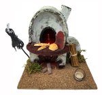 HORNO CORCHO CON LUZ LLAMA A 220V / 16X9X14CMS