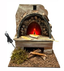 HORNO CORCHO CON LUZ LLAMA A 220V / 14X12X15CMS