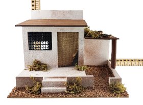 CASA RURAL CORCHO CON LUZ BELEN / 22X14X16CMS