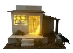 CASA RURAL CORCHO CON LUZ BELEN / 22X14X16CMS