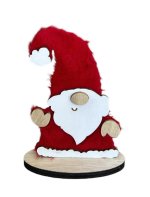 PAPA NOEL MADERA CON LANA 15CMS