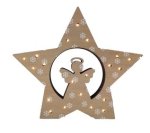 ESTRELLA ANGEL MADERA C/20LUCES LED (PILA NO INCLUIDA)-21X21CMS