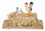 BALA PAJA CON GALLO-GALLINA / 9X6X4CMS