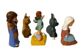 JUEGO NACIMIENTO MODERNO PINTADO INFANTIL 8CMS.