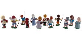 JUEGO 12 PASTORES MOD.SURT PINTADO INFANTIL 8CMS. (PRECIO JUEGO)