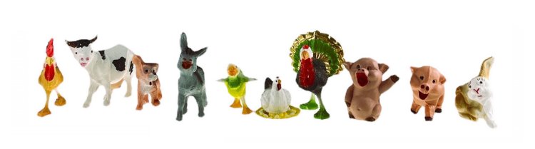 JUEGO 12 ANIMALES MODERNOS SURTIDOS 5-7CMS (PRECIO JUEGO)