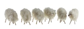 JUEGO 6 CORDEROS CON LANA 3CMS. (PRECIO JUEGO)
