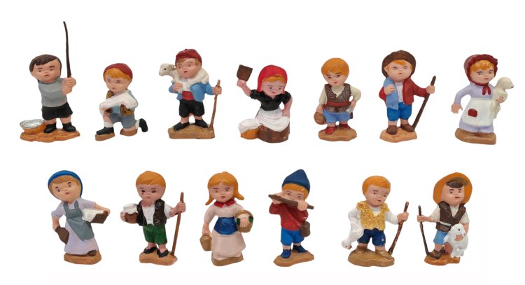 JUEGO 13 PASTORES MODERNOS SURTIDOS 5CMS (PRECIO JUEGO)