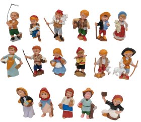 JUEGO 17 PASTORES MODERNOS SURTIDOS 8CMS. (PRECIO JUEGO)