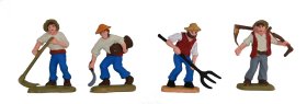 JUEGO 4 CAMPESINOS SURTIDOS 7CMS. (PRECIO JUEGO)