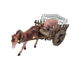 CARRO CABALLO CON ANIMALES PARA FIGURA 8CMS