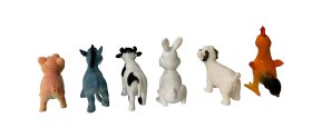 JUEGO 6 ANIMALES MODERNOS SURTIDOS 3,5CMS. (PRECIO JUEGO)