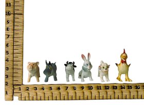 JUEGO 6 ANIMALES MODERNOS SURTIDOS 3,5CMS. (PRECIO JUEGO)