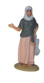 MUJER CON CONEJO 8CMS.