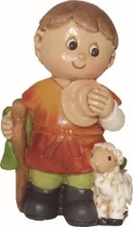 PASTOR CORDERO SUELO INFANTIL RESINA 6CMS
