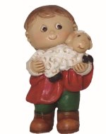 PASTOR CORDERO BRAZOS INFANTIL RESINA 6CMS