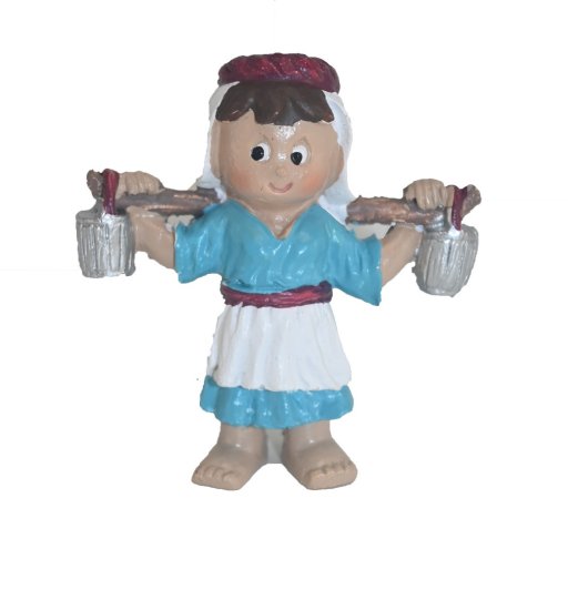 PASTORA CON CUBOS INFANTIL RESINA 6CMS