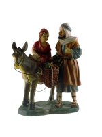 GRUPO PASTOR C/ BURRA+NIÑO RESINA 11CMS.