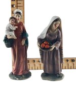 JUEGO 2 PASTORAS RESINA SURTIDOS 11CMS. (PRECIO JUEGO)