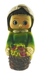 PASTORA CON CESTO RESINA REDONDITO 9,5CMS.
