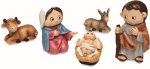 JUEGO NACIMIENTO SIN ANGEL RESINA REDONDITO 9,5CMS.