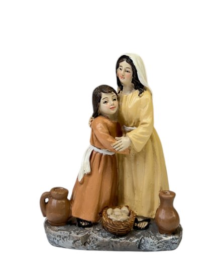 PASTORA CON NIÑA RESINA 11CMS.