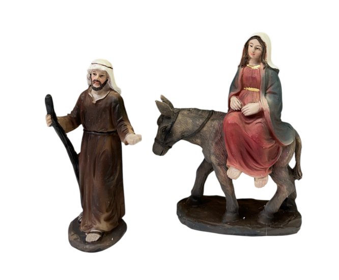 BUSCANDO POSADA RESINA 11CMS. (PRECIO JUEGO)