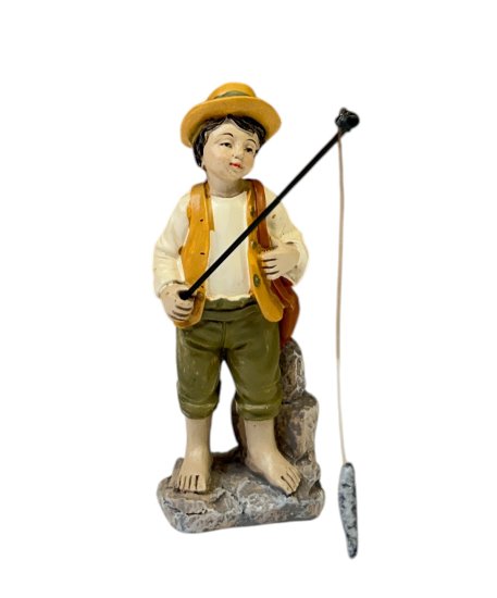 JOVEN PESCADOR RESINA 11CMS.