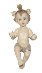 NIÑO JESUS RESINA CON PIEL 13CMS.
