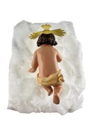 NIÑO JESUS RESINA CON PIEL 20CMS.